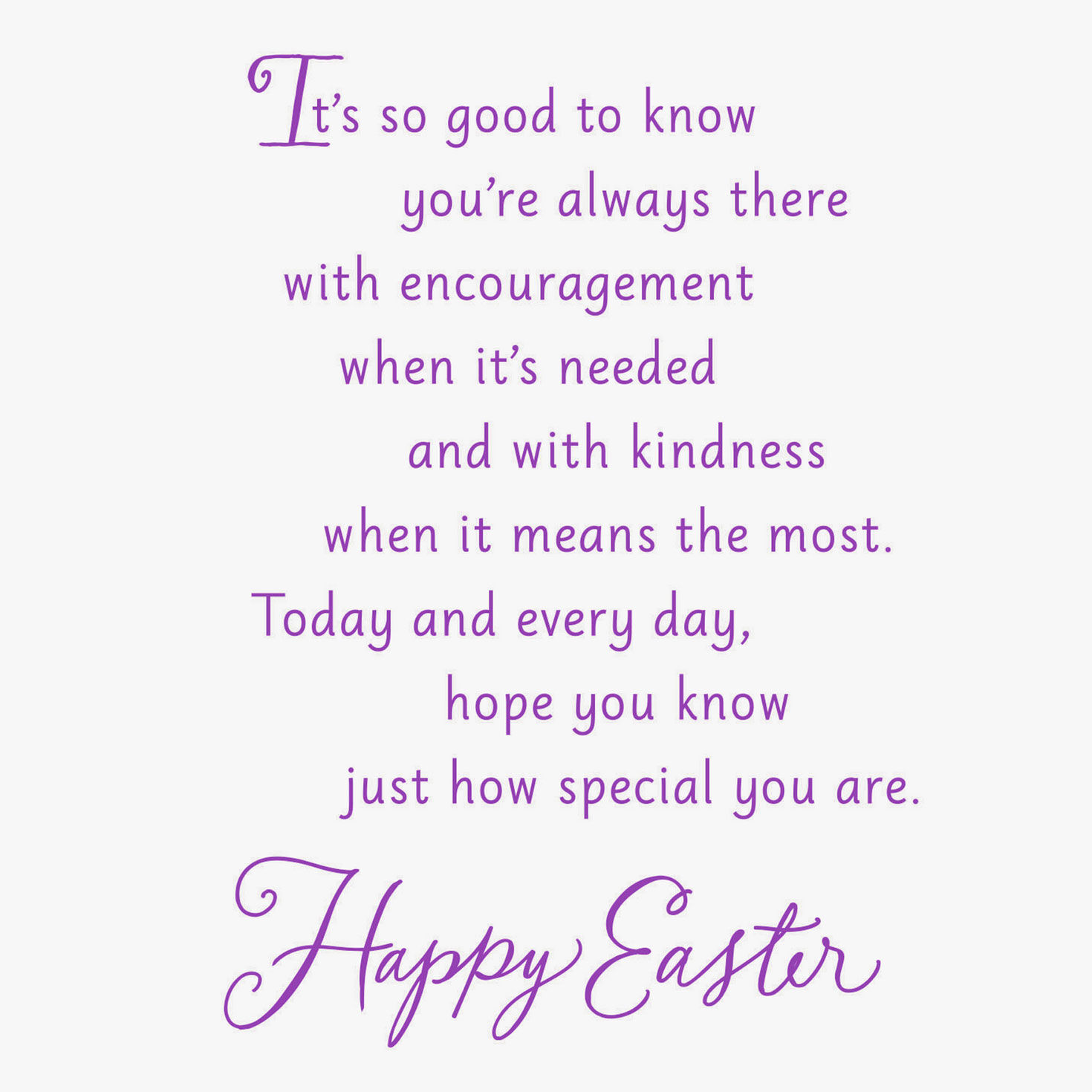 Purple Script with Colorful Flowers Easter Card Sentiment image number 2