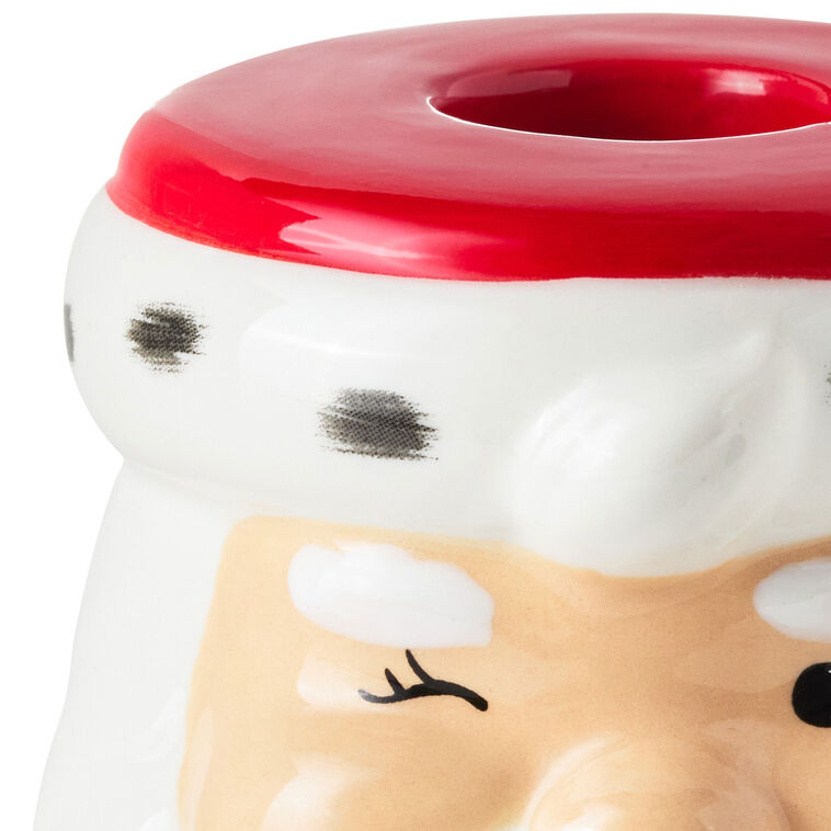 Shaped Santa Taper Candle Holder upclose detail image number 3