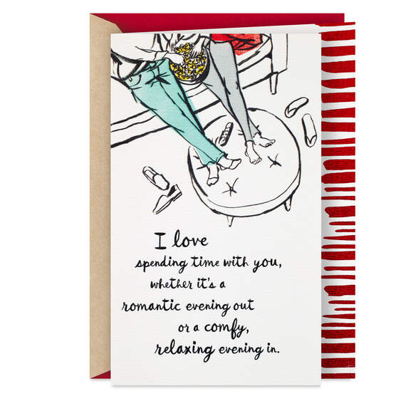 I Love Spending Time With You Romantic Valentine's Day Card, , large image number 1