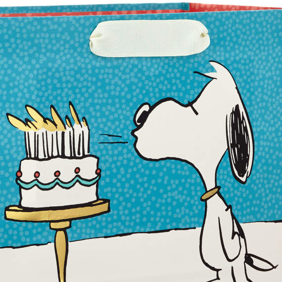 13" Peanuts® Snoopy With Birthday Cake Gift Bag, , large image number 5