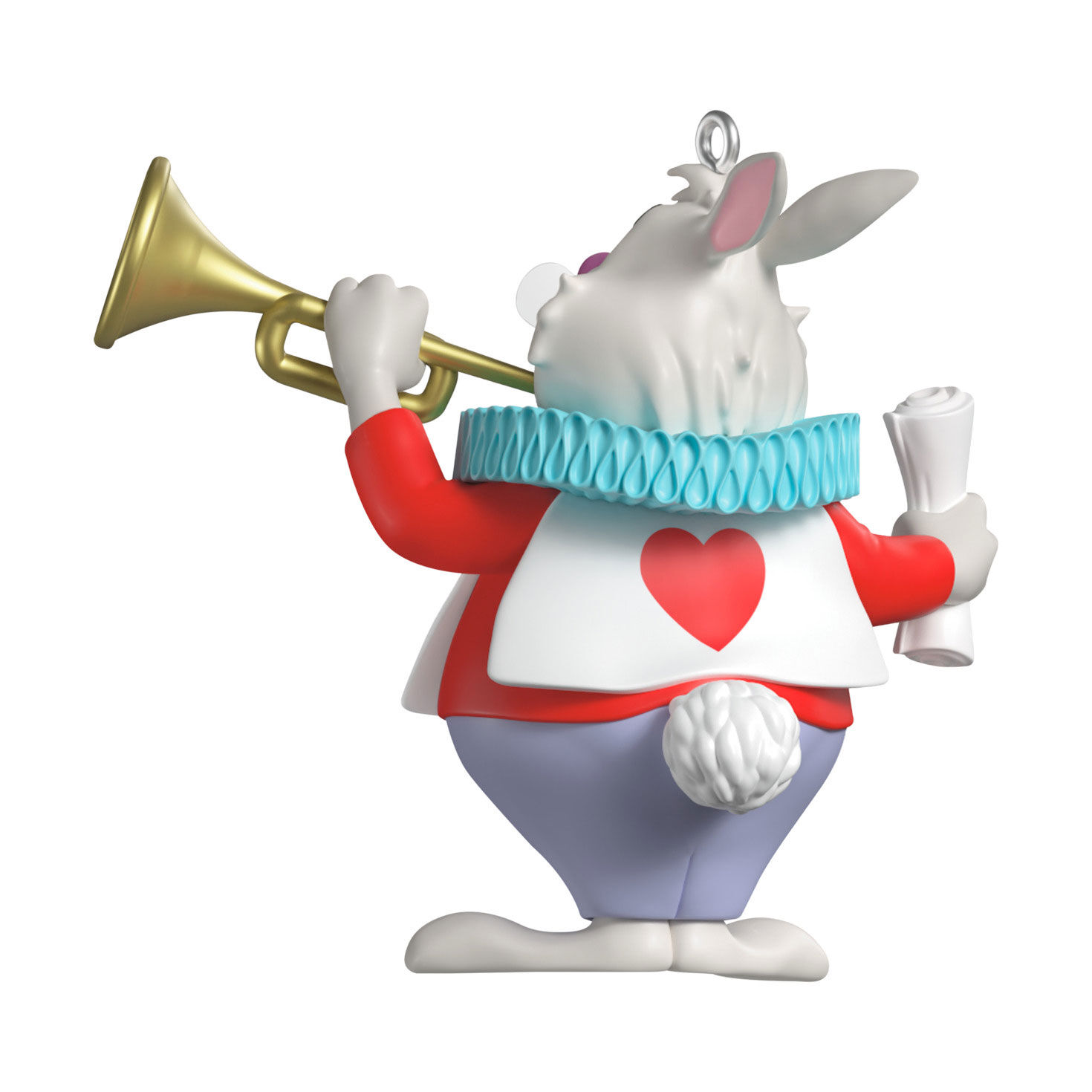 Alice in Wonderland White Rabbit Keepsake Ornament Back image number 6