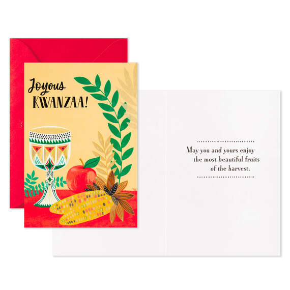 Kinara Candles and Centerpiece Kwanzaa Cards, Pack of 6, , large image number 3