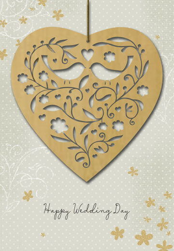 Joy, Laughter and Love Wedding Card
