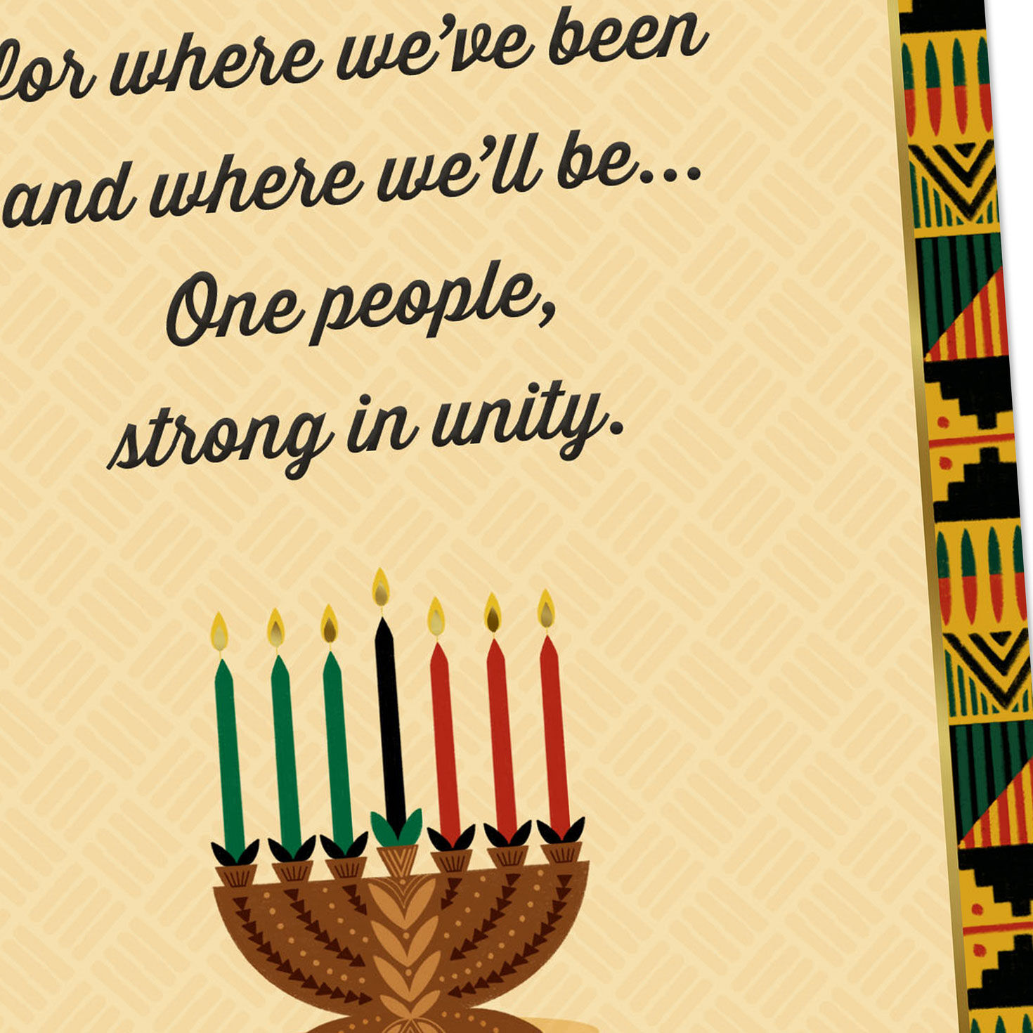 Kinara With Candles Kwanzaa Card Card Front Detail image number 4