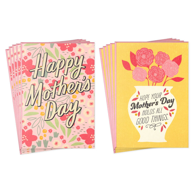 Nostalgic Floral Mother's Day Cards, Pack of 10