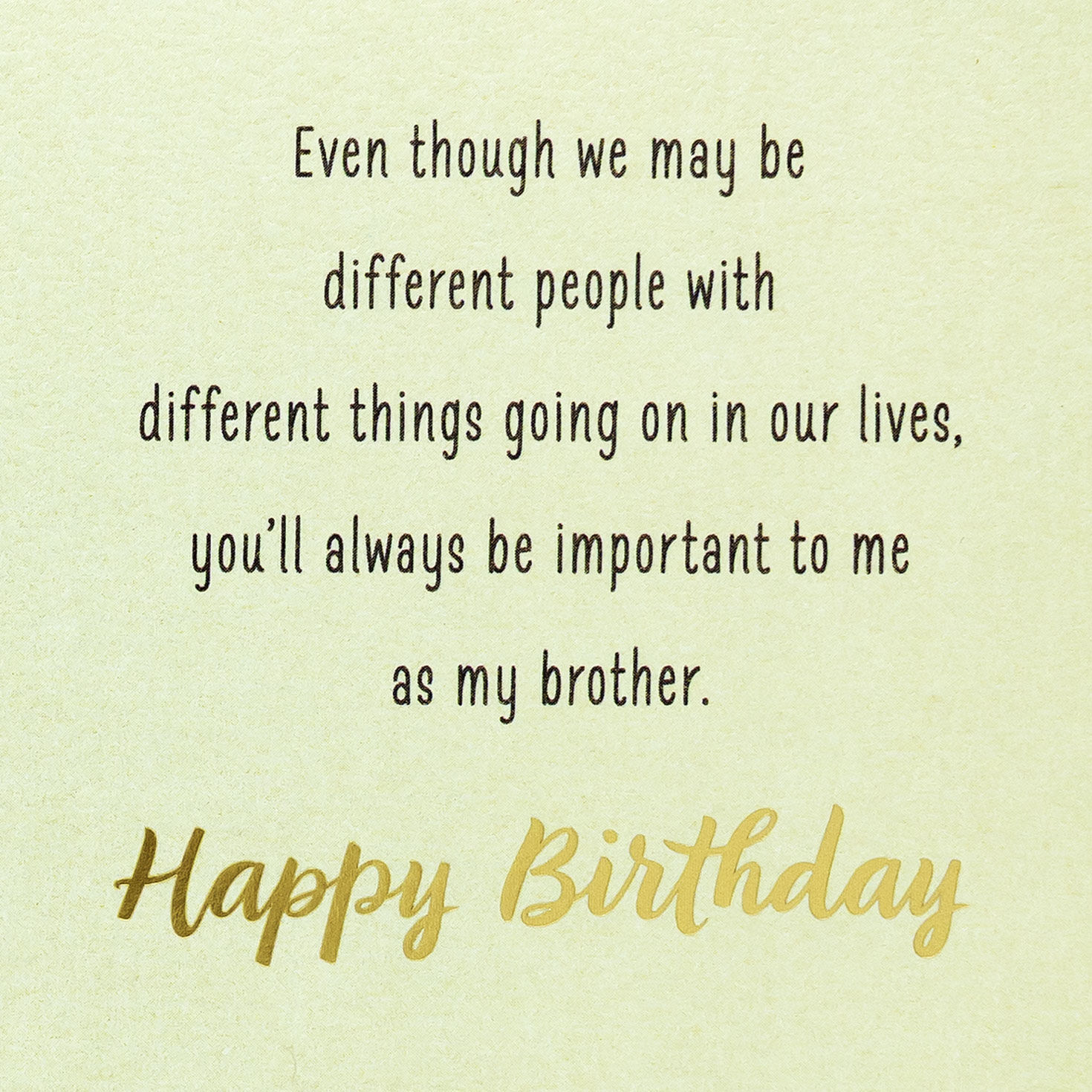 Abstract Navy, Green and Coral Painting Brother Birthday Card sentiment image number 2