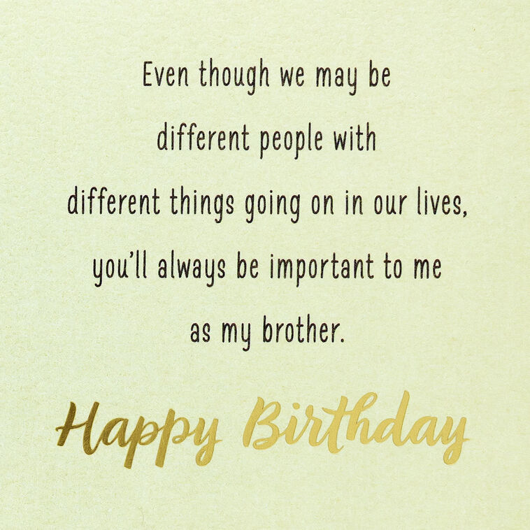 Abstract Navy, Green and Coral Painting Brother Birthday Card sentiment image number 2