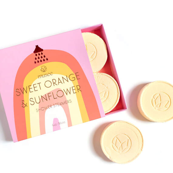 Musee Sweet Orange and Sunflower Shower Steamers, Set of 4