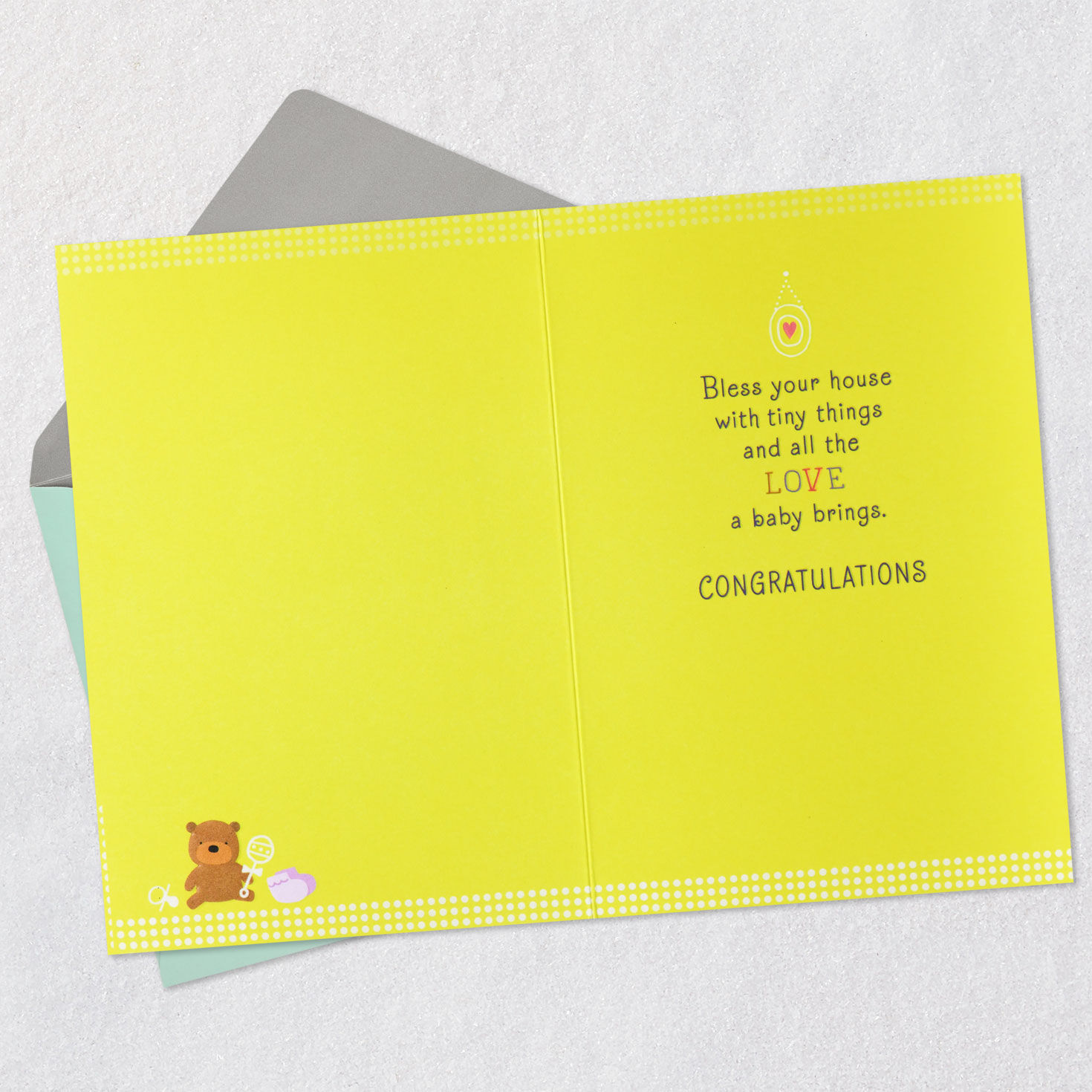 Blessed With Love and Tiny Things New Baby Card, , large image number 3