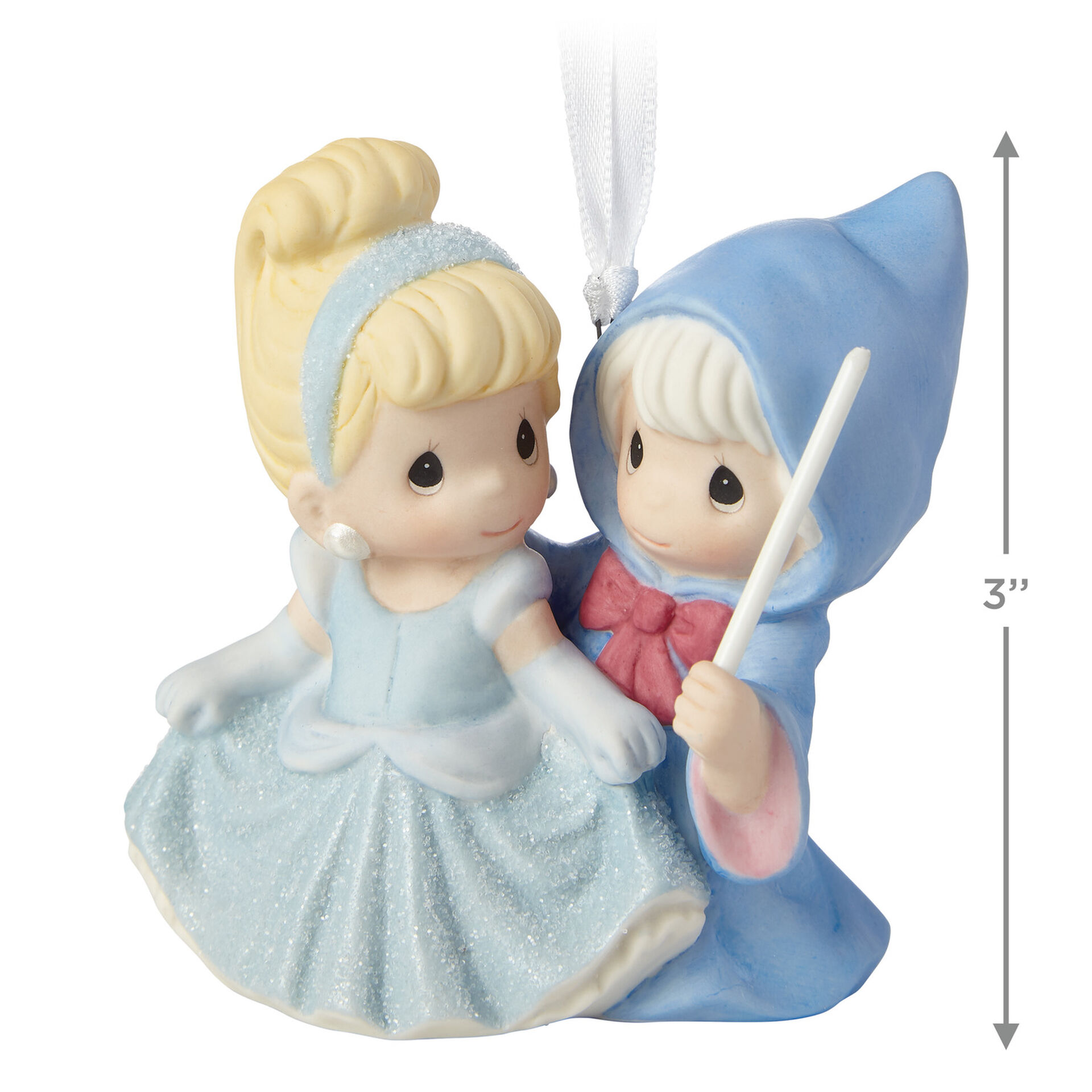 Disney Cinderella And Fairy Godmother Precious Moments Porcelain Ornament Keepsake Ornaments Hallmark