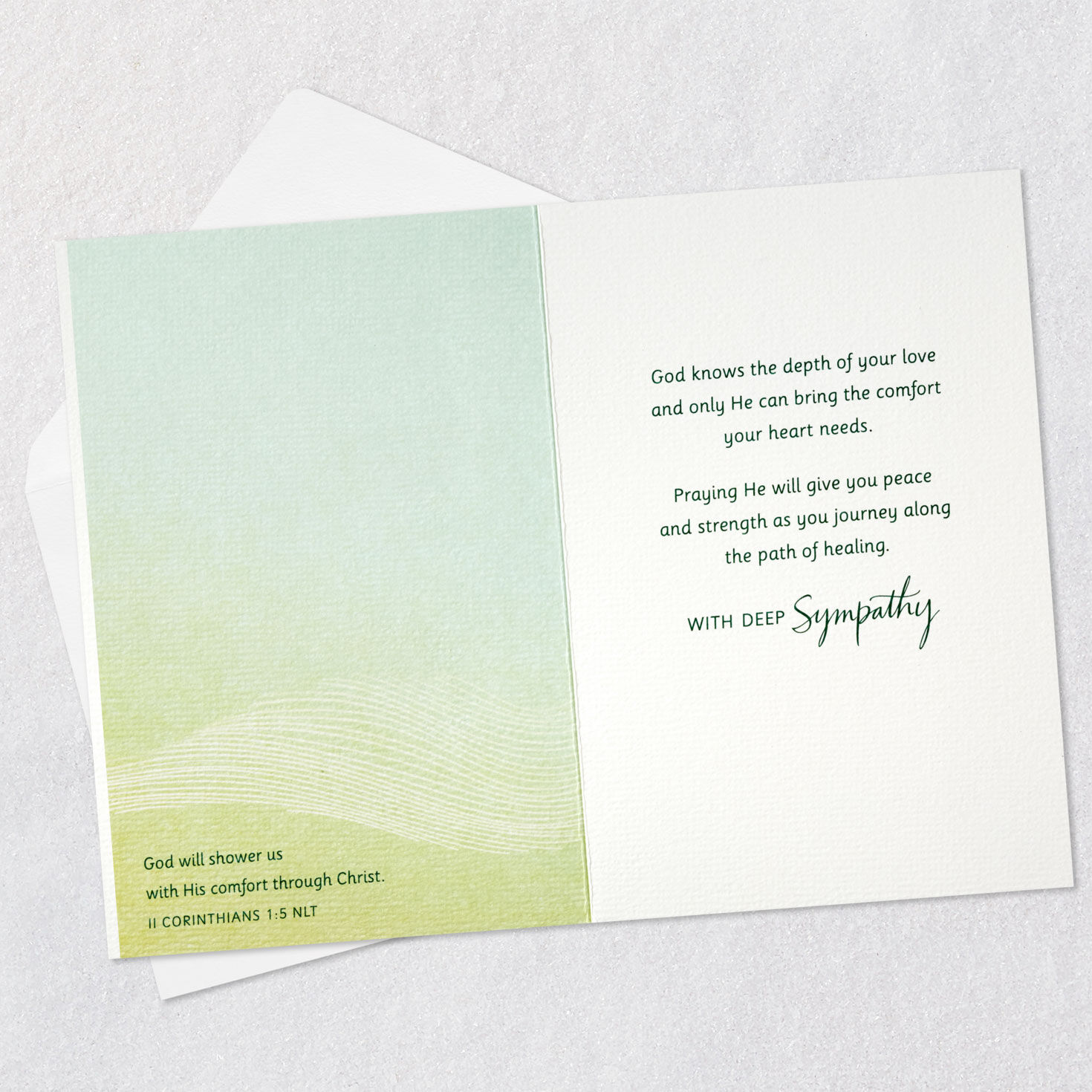 Depth of Your Love Religious Sympathy Card for Loss of Wife, , large image number 4