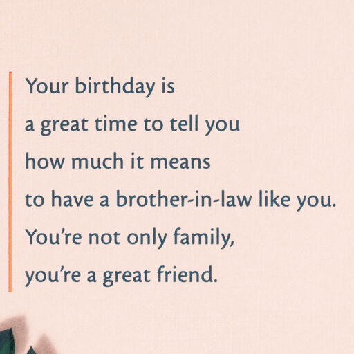 You're Family and Friend Birthday Card for Brother-in-Law, 