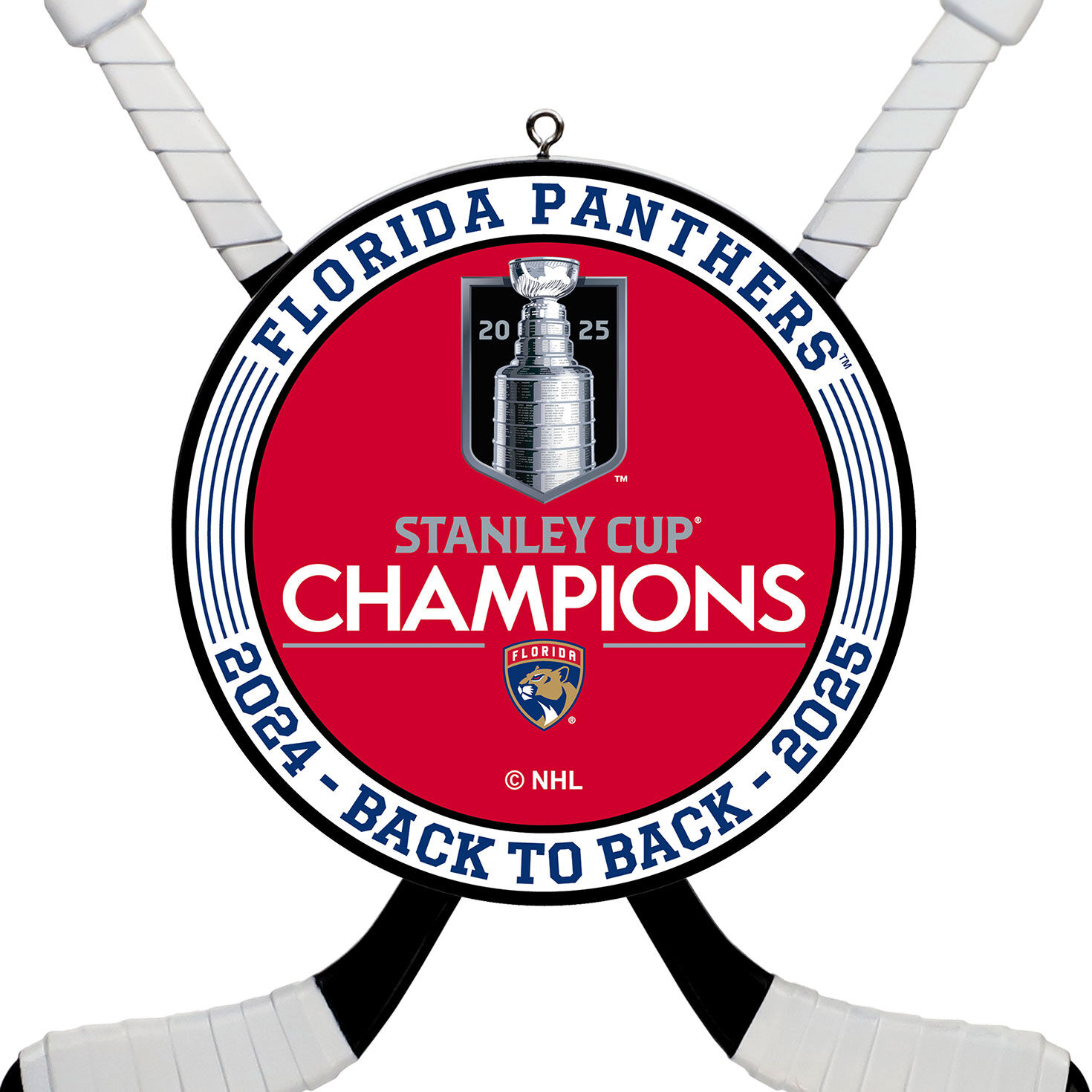 NHL Florida Panthers™ 2025 Stanley Cup® Champions Hockey Ornament for only USD 30.99 | Hallmark