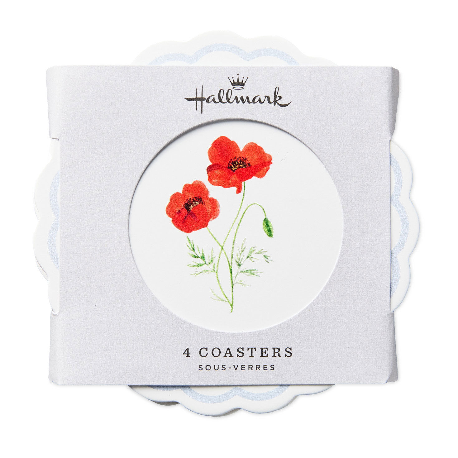 Scalloped Resin Coasters With Flower Designs package image number 5
