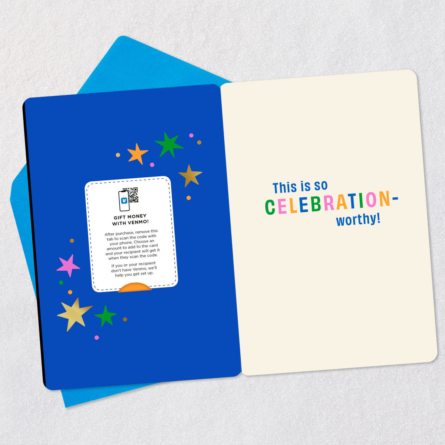 Colorful Congrats Venmo Congratulations Card, , large image number 3