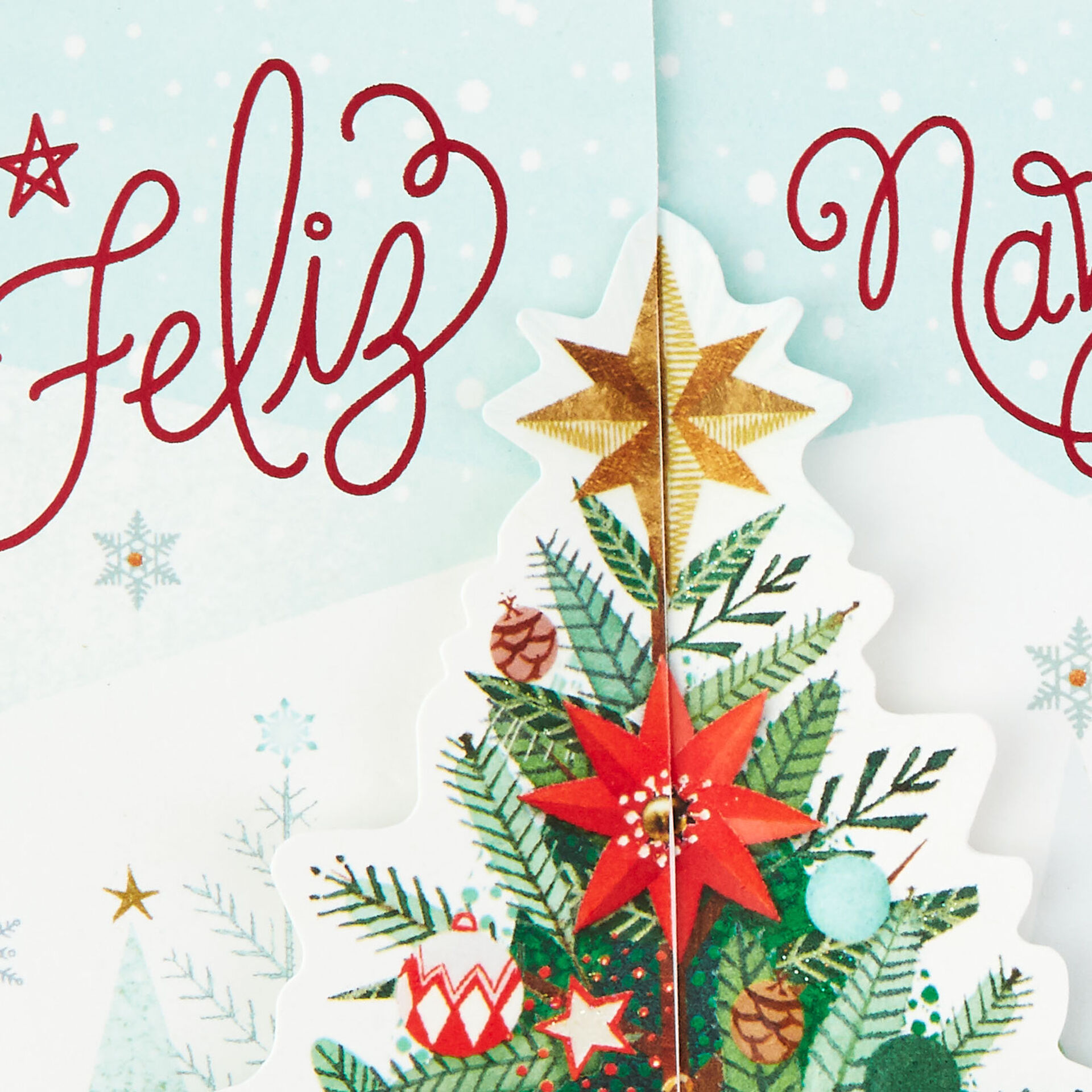 Even Though We're Far Apart SpanishLanguage Christmas Card Greeting