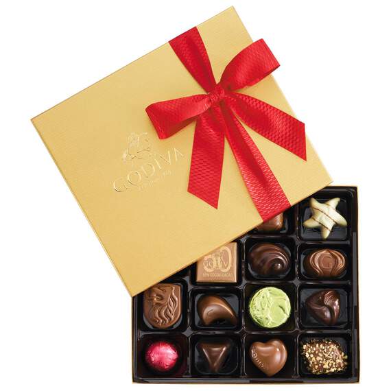 Godiva Assorted Chocolates Gold Gift Box, 19 Pieces, , large image number 1