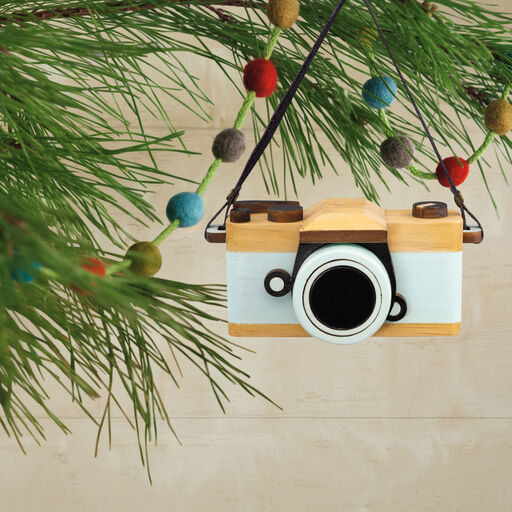 Retro Camera Wood Hallmark Ornament, 
