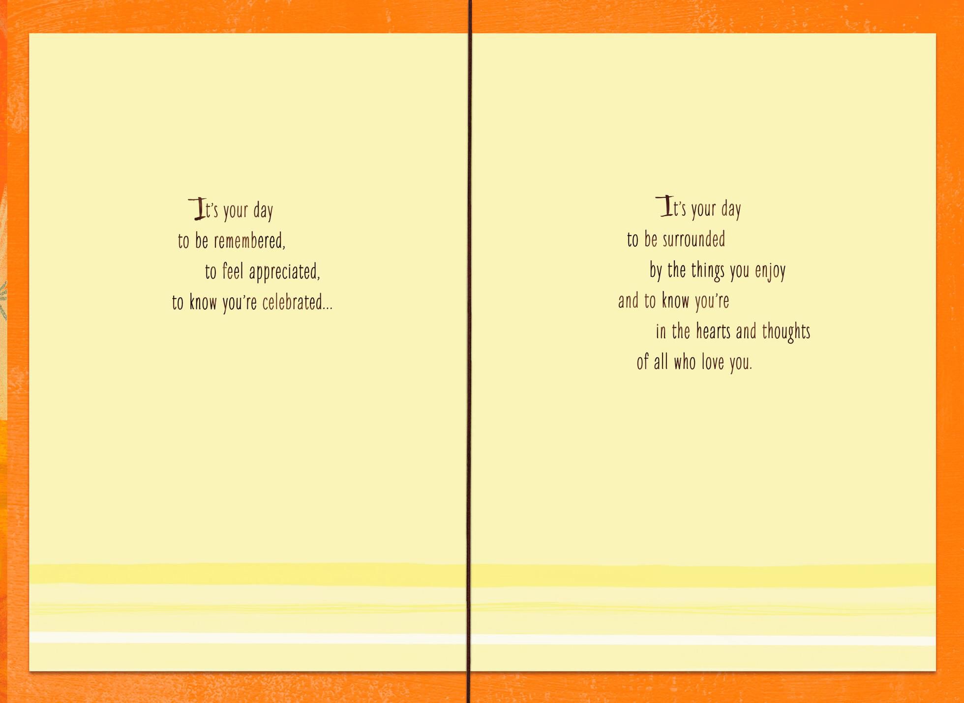 Starbursts on Orange Father's Day Card