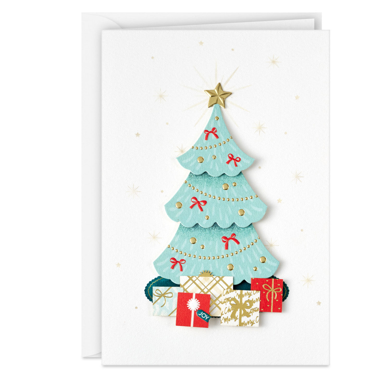 Christmas Tree Signature Boxed Christmas Card Pack Card Front with Envelope image number 2