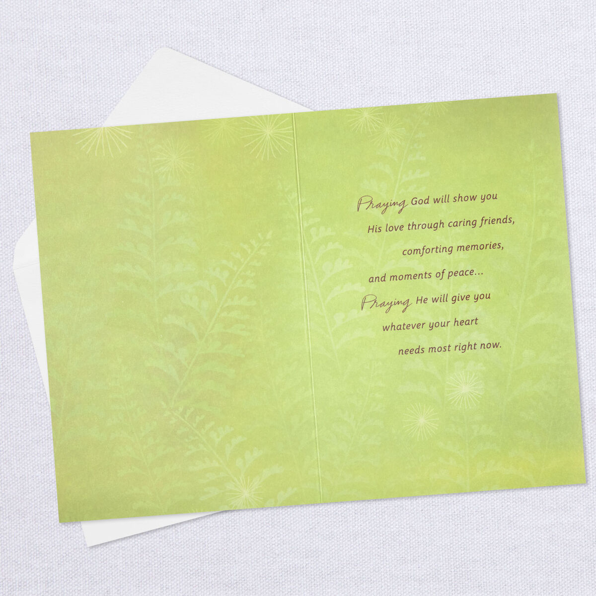 Caring Friends and Comforting Memories Religious Sympathy Card