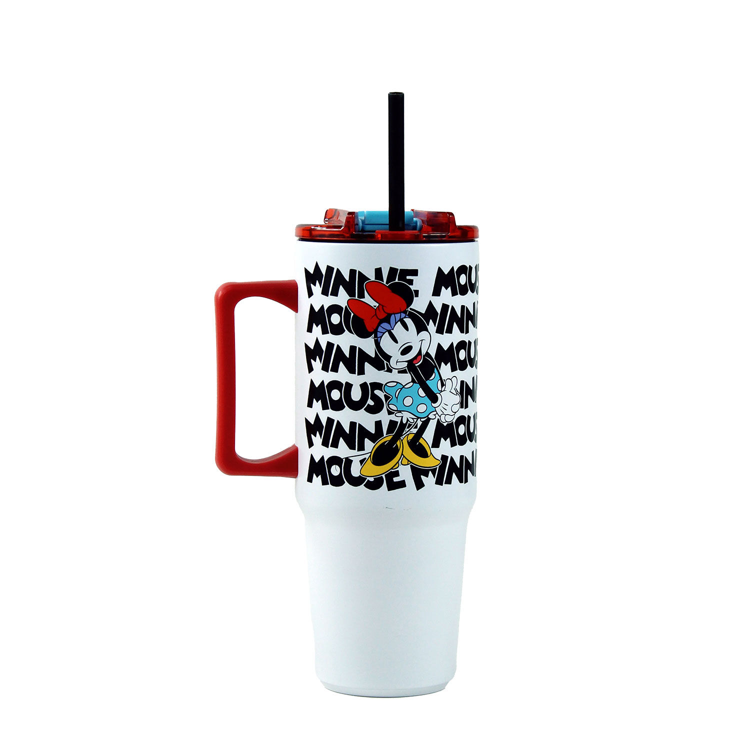 Minnie Mouse Stainless Steel Cup With Lid and Straw  image number 2