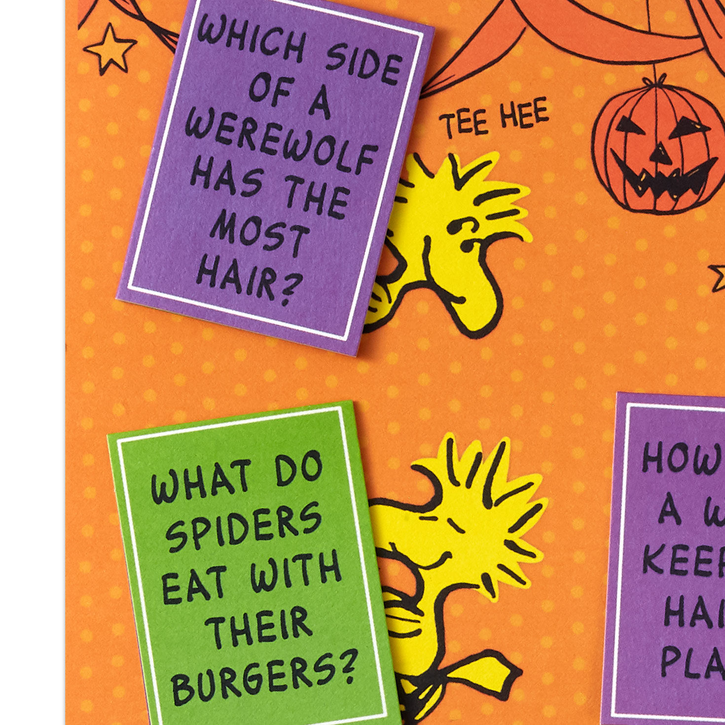 Peanuts&reg; Snoopy and Woodstock Love and Jokes Funny Pop-Up Halloween Card, , large image number 3