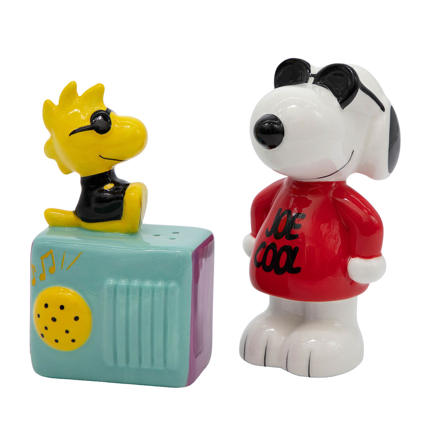 R Squared Peanuts Snoopy and Woodstock Joe Cool Salt and Pepper Shakers, Set of 2