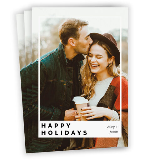 Instant Photo-Style Frame Flat Holiday Photo Card, 