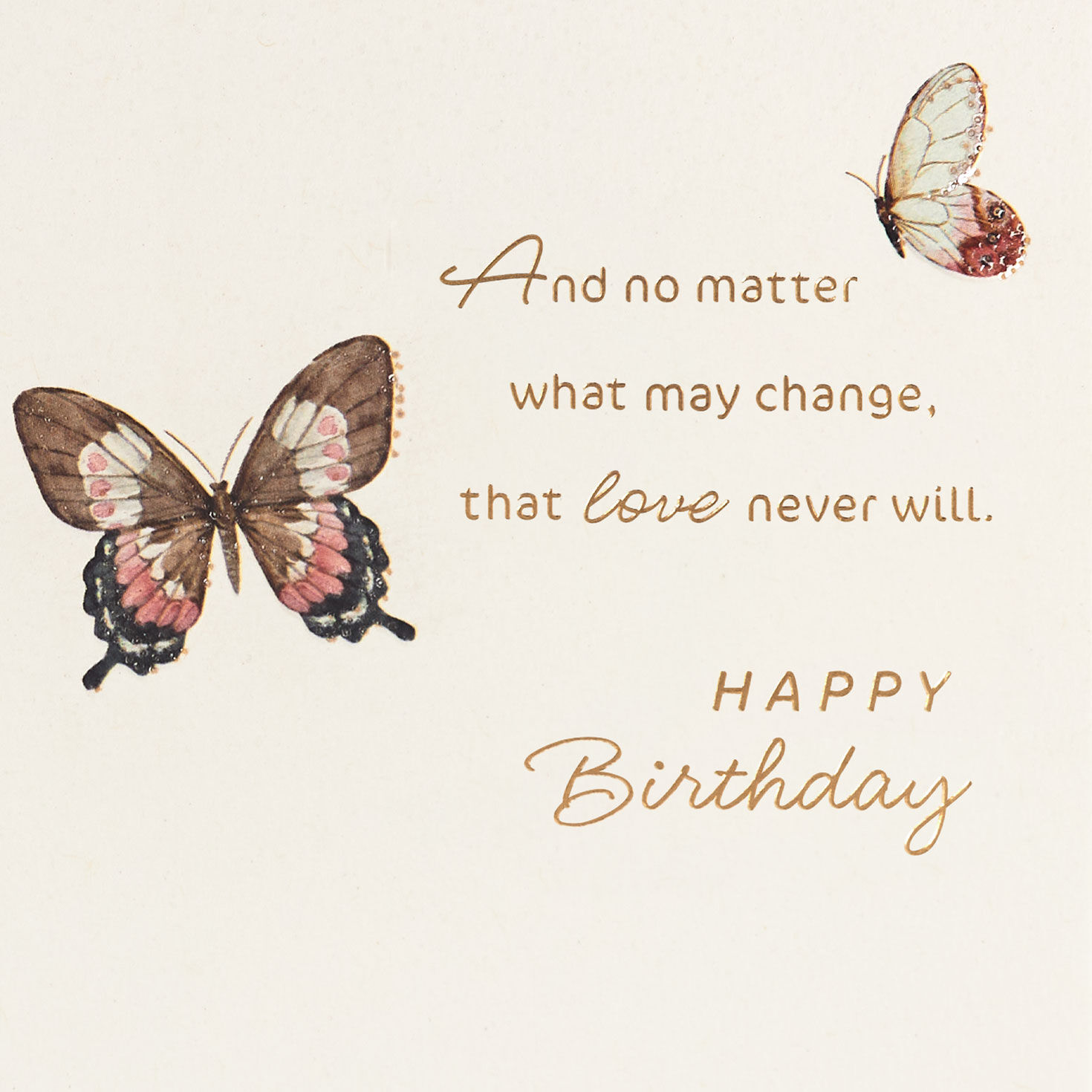 Butterflies Daughter Birthday Card Sentiment image number 3