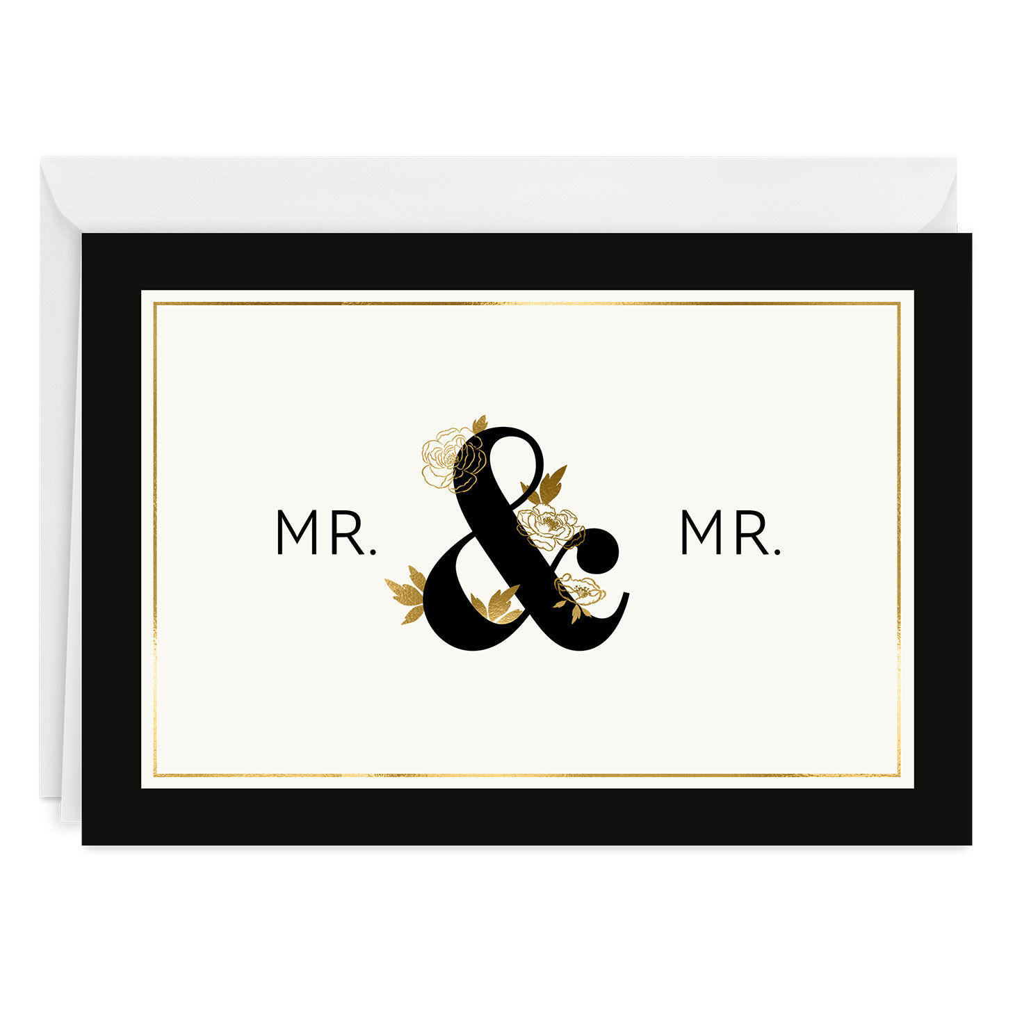 Black & Gold Custom Wedding Card