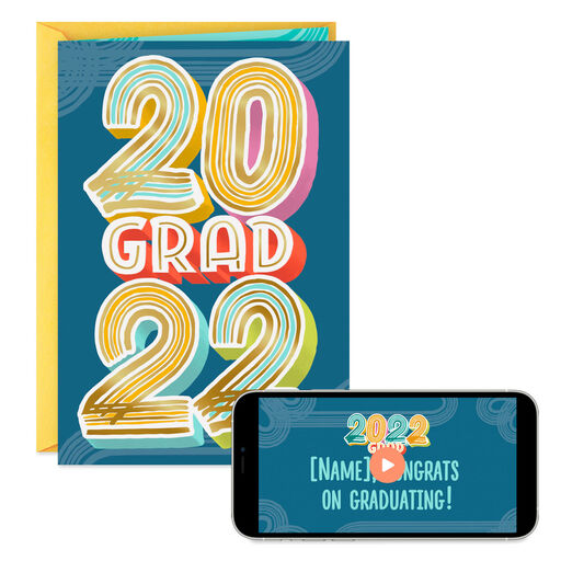 2022 Grad Video Greeting Graduation Card, 