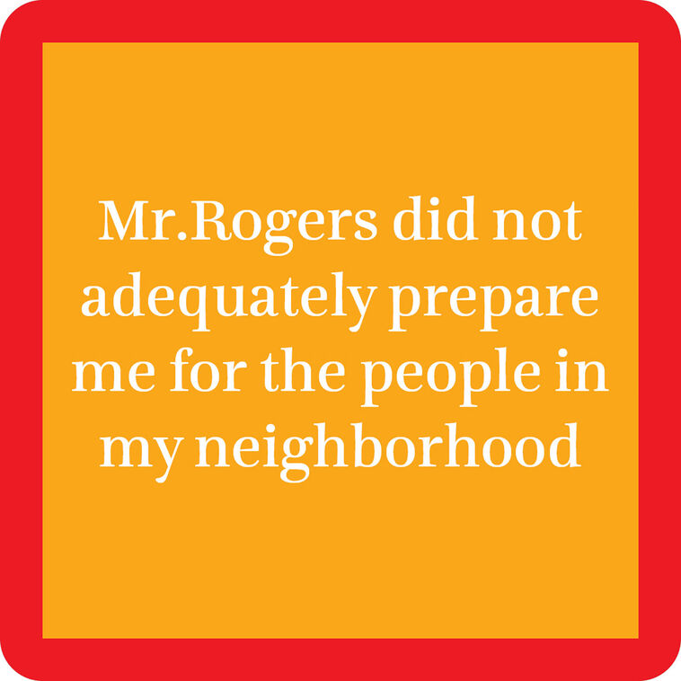 Drinks on Me Mr. Rogers Funny Coaster, , large image number 1