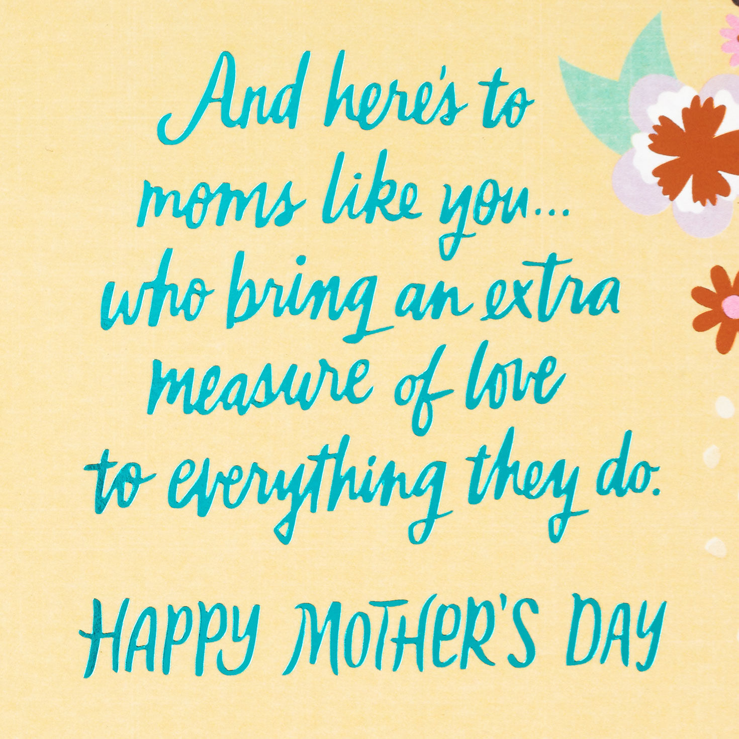 Flowers and Ladybugs Mother's Day Card sentiment image number 2