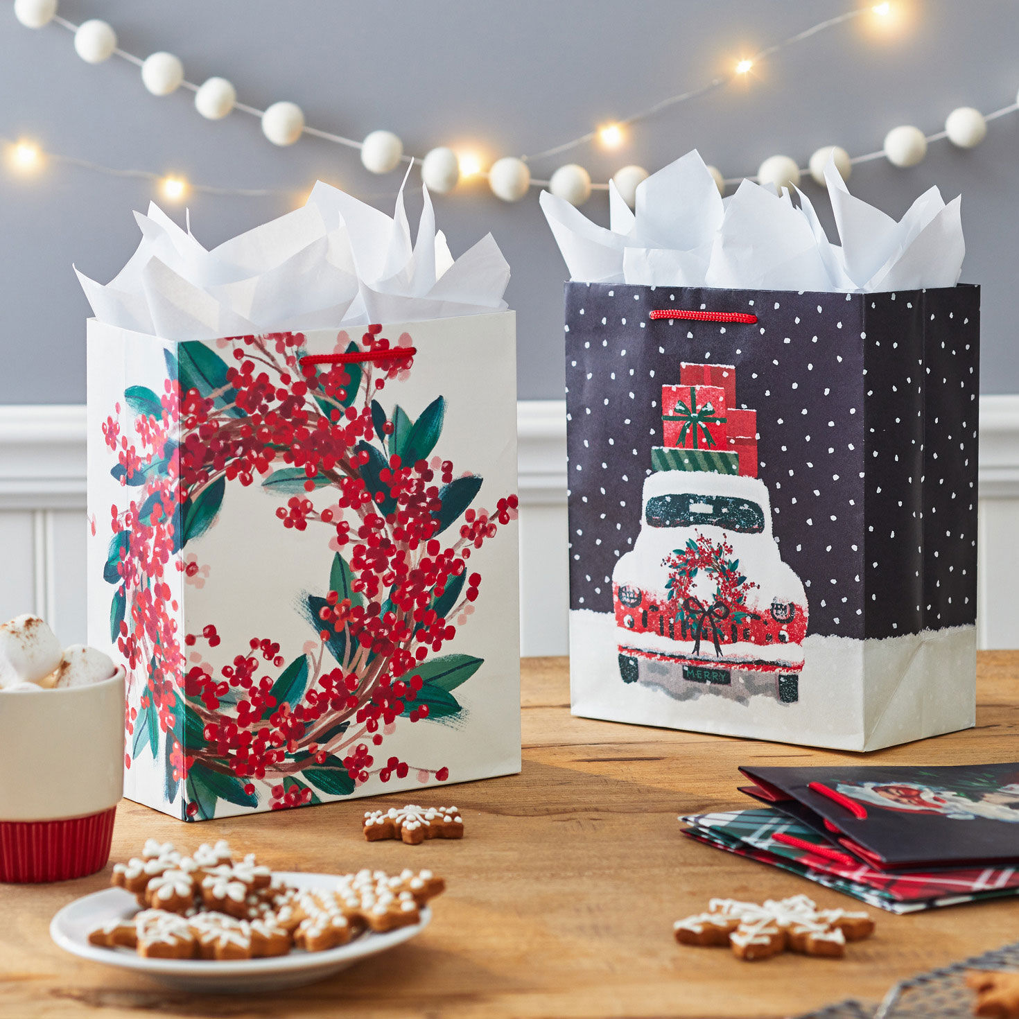 9.6 Traditional 4 Pack Assortment Medium Christmas Gift Bags Gift Bags Hallmark