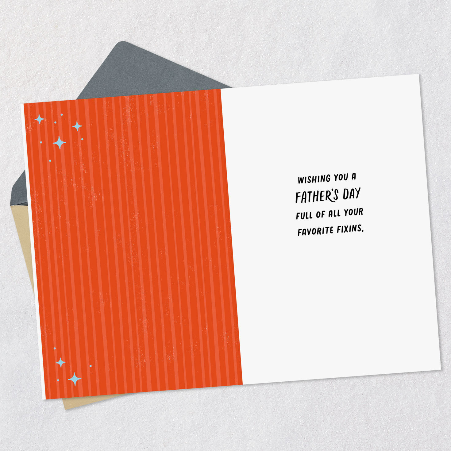 BBQ Grill Pun Dad Father's Day Card Open card with envelope image number 3