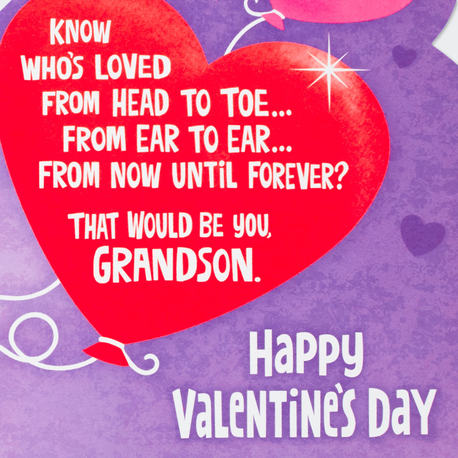 Mickey Mouse Grandson Valentine's Day Card Sentiment image number 2