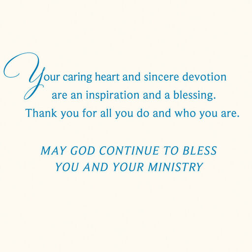Bless Your Ministry Religious Clergy Appreciation Card, 
