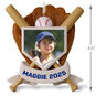 America's Pastime Baseball Personalized Ornament, Custom Photo and Text  image number 3