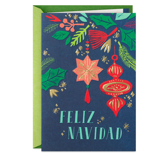 Hugs, Laughter and Love Spanish-Language Christmas Card, 