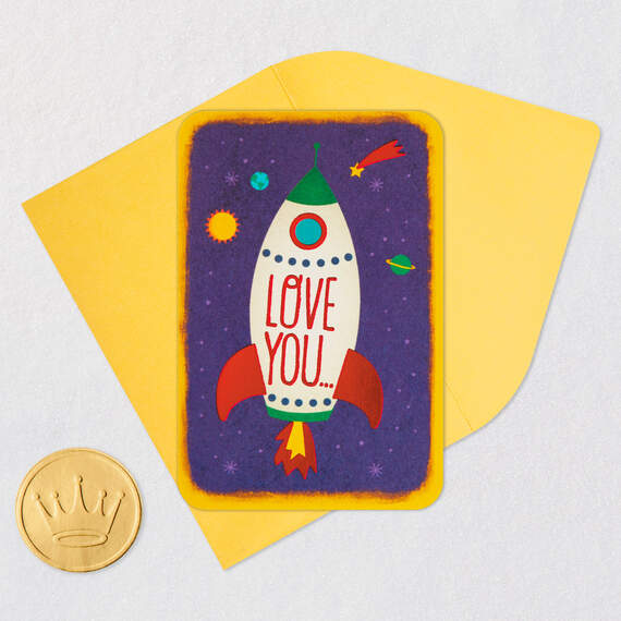 3.25" Mini To the Moon and Back Rocket Ship Love Card, , large image number 6