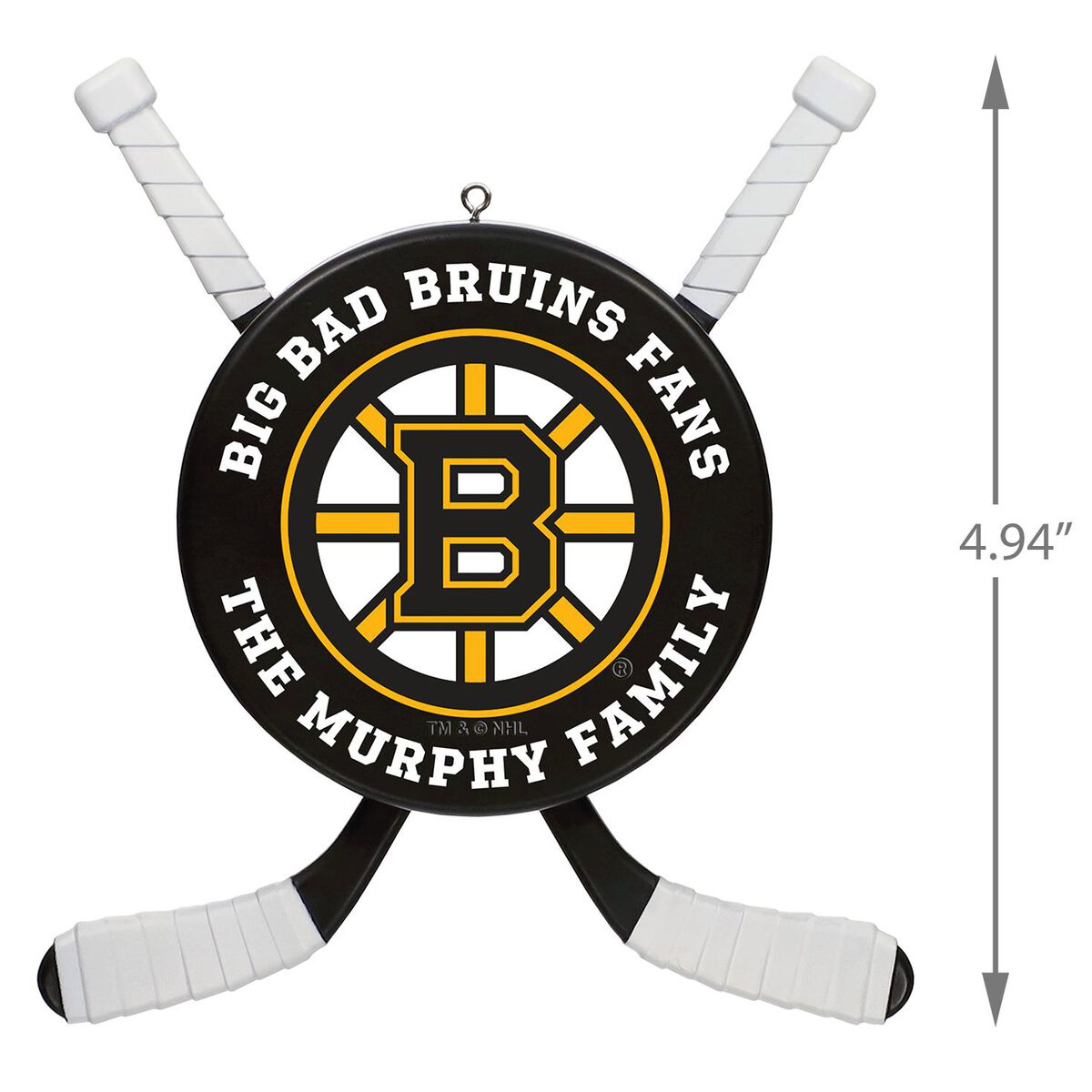 NHL Hockey Personalized Ornament, Boston Bruins® Personalized
