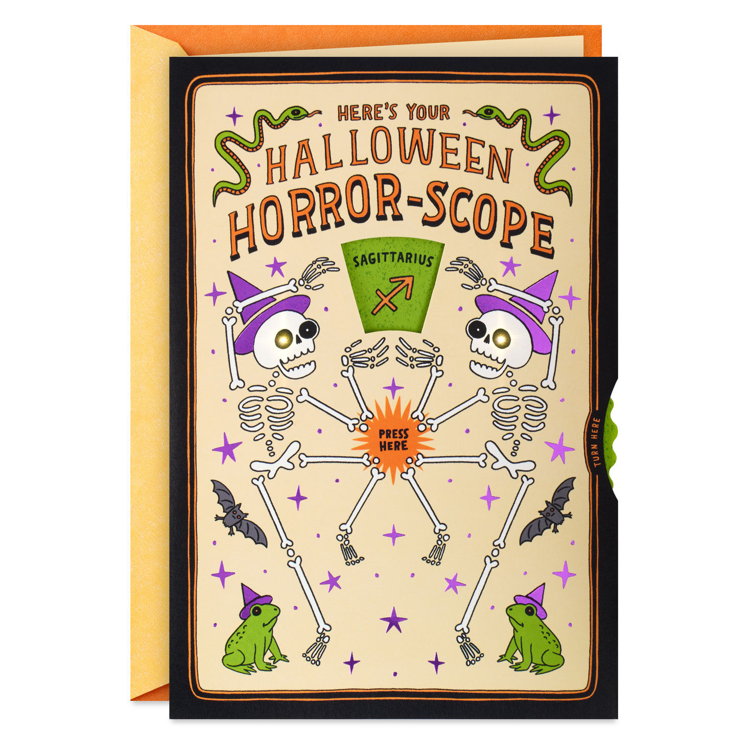 Horror-Scope Spinner Funny Halloween Card With Sound and Light