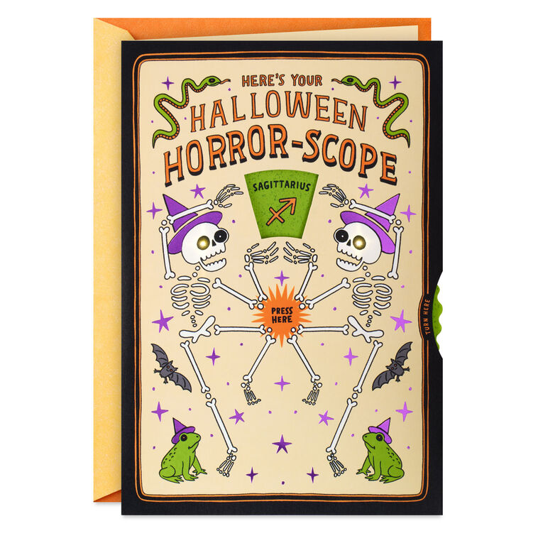 Horror-Scope Spinner Funny Halloween Card With Sound and Light
