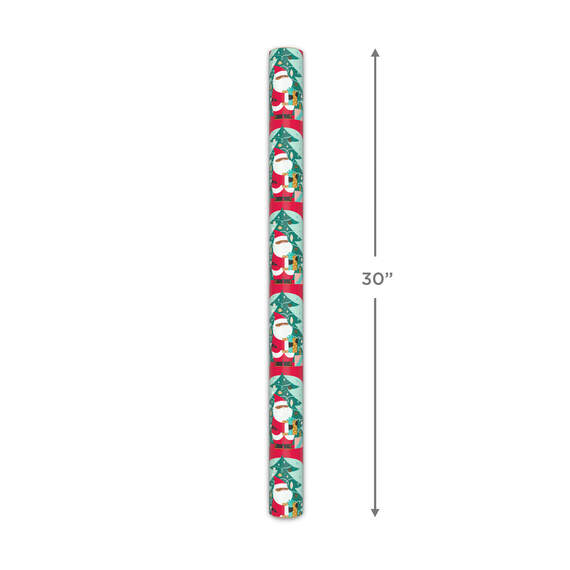 Santa and Tree on Red Christmas Wrapping Paper, 35 sq. ft., , large image number 5