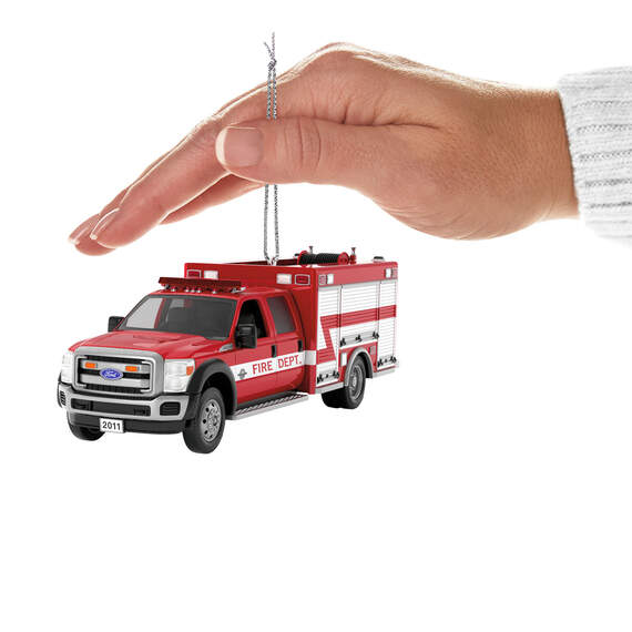 Fire Brigade 2011 Ford F-550 Fire Engine 2024 Ornament With Light, , large image number 4
