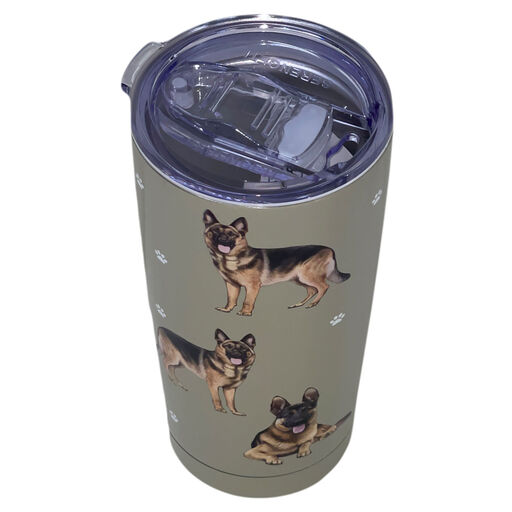 E&S Pets German Shepherd Stainless Steel Tumbler, 20 oz., 