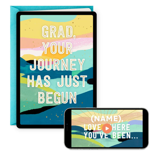 Your Journey Has Just Begun Video Greeting Graduation Card, 