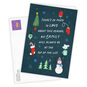 Holiday Symbols on Green Personalized Christmas Card Card  front with Envelope  image number 2