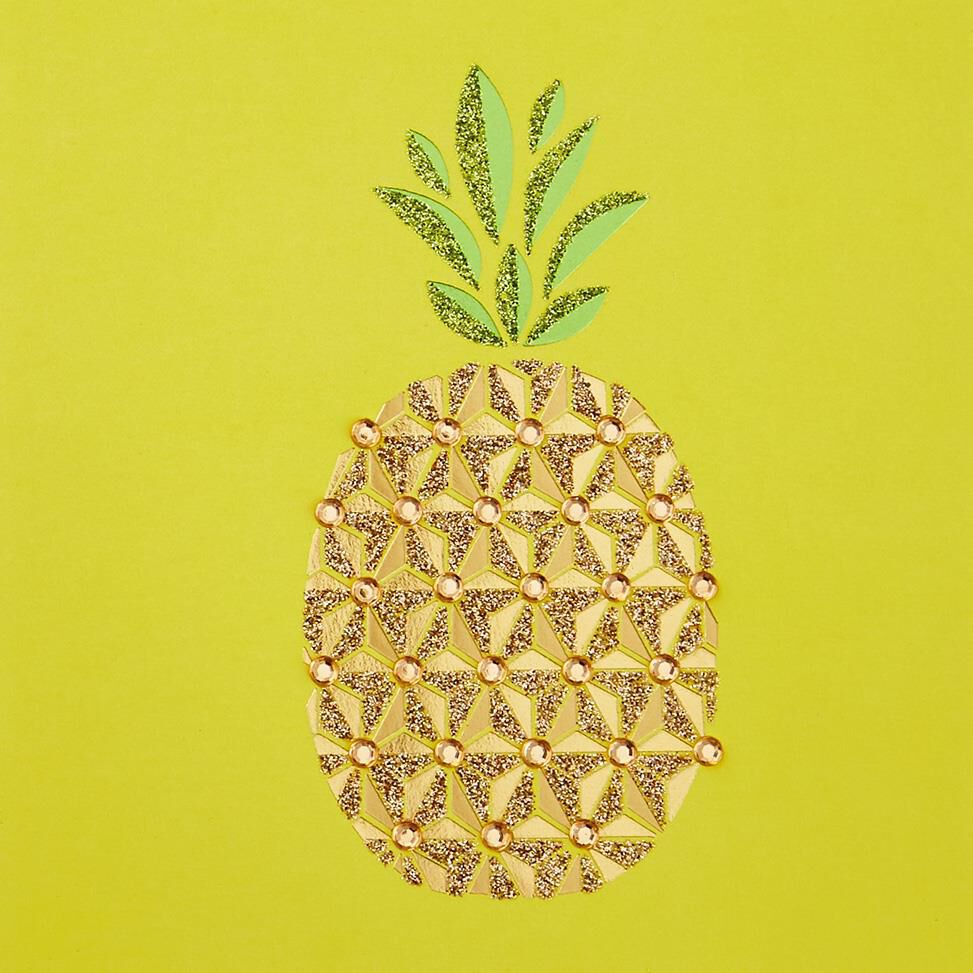 Pretty Pineapple Blank Card